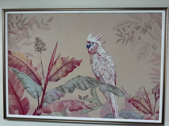 Unique Cockatoo Printed Canvass Tapestry Texture Wall Art Marvel Collection March 2025