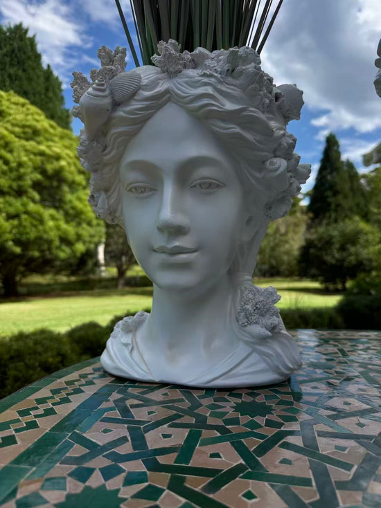 Donatella Statue Bust White Statement