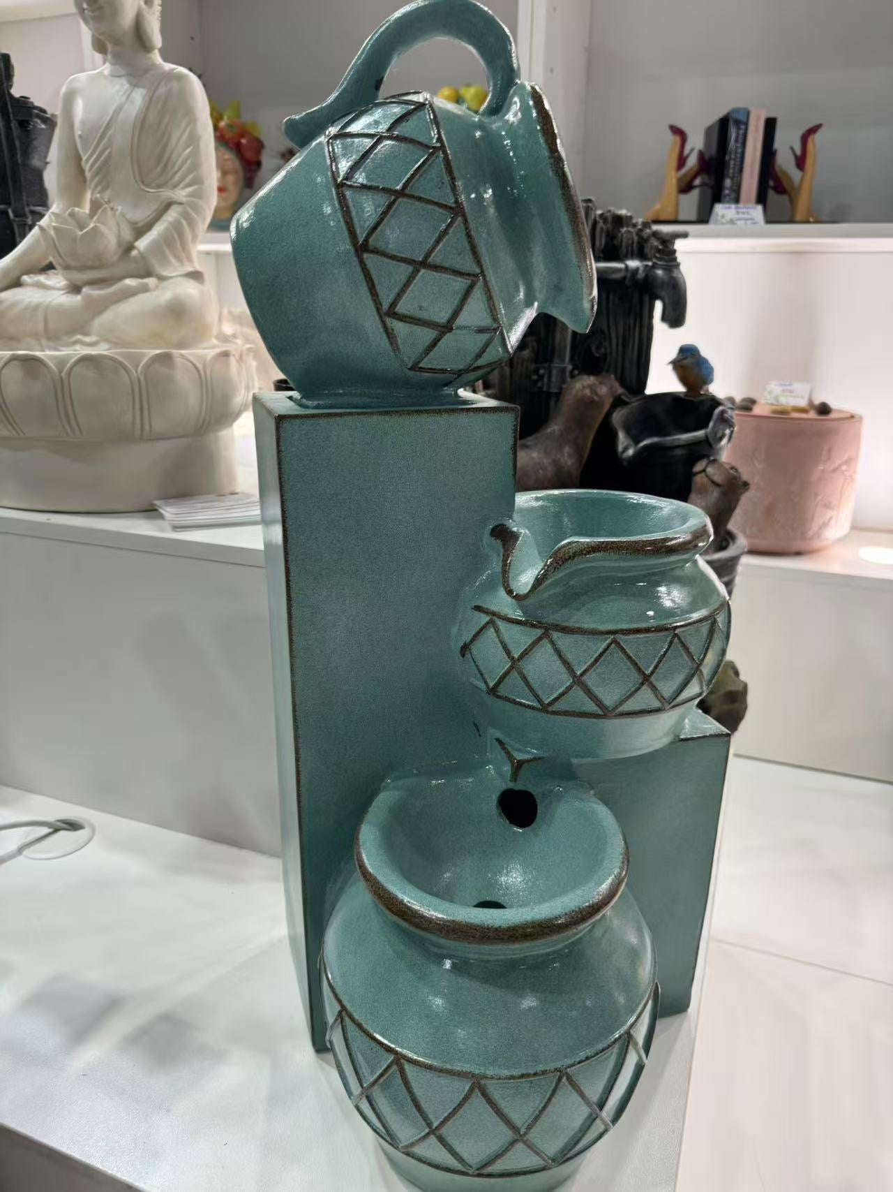 Eshbilia Glazed Green Water Feature New Collection March 2025