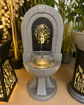 Posh Metal Outdoor & Indoor Water Feature with Lights and Electric Pump