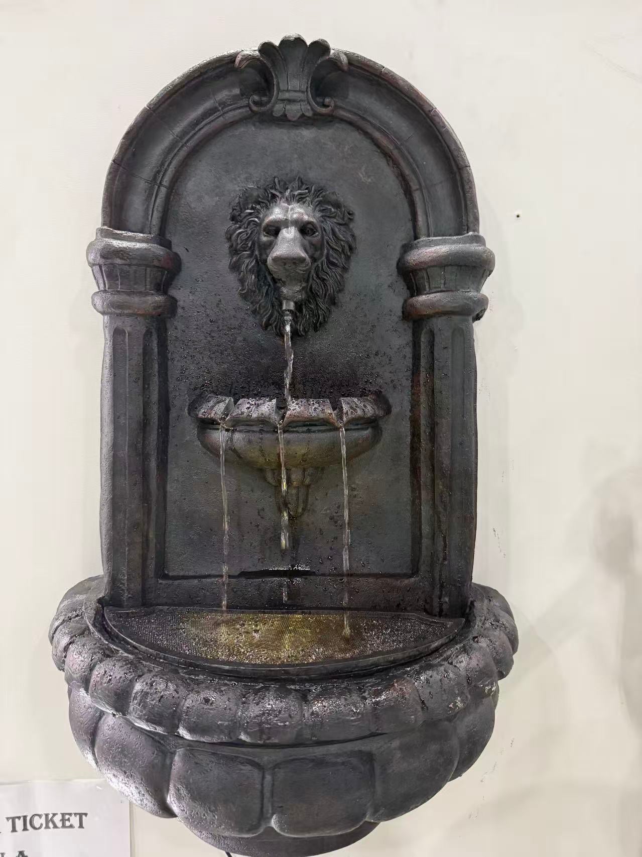 Cadij Lion Wall Hanging Water Feature