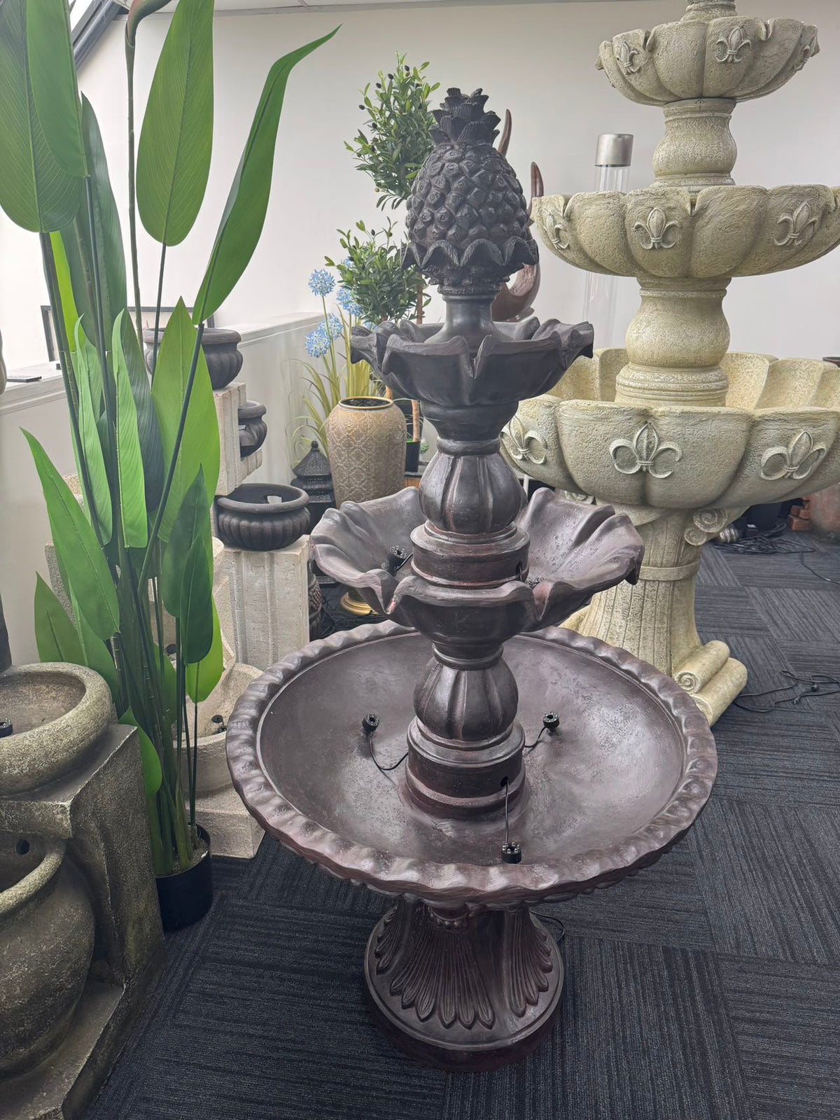 Toledo Stone Effect 5-Tier Electric Powered Tiered Water Fountain