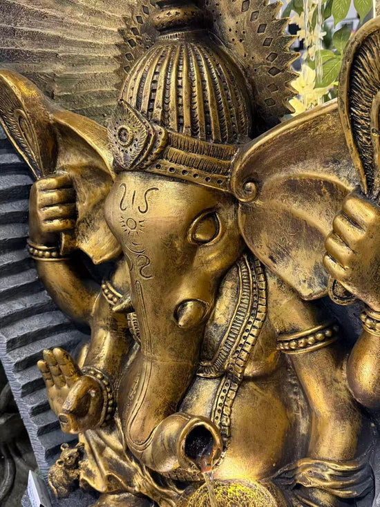 Shakti Ganesh Tall Water Feature 1.5m High Indoor & Outdoor Fountain