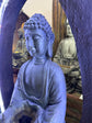 Protection Buddha Water Feature 1.18 Meter Tall Grey Sandstone Finish