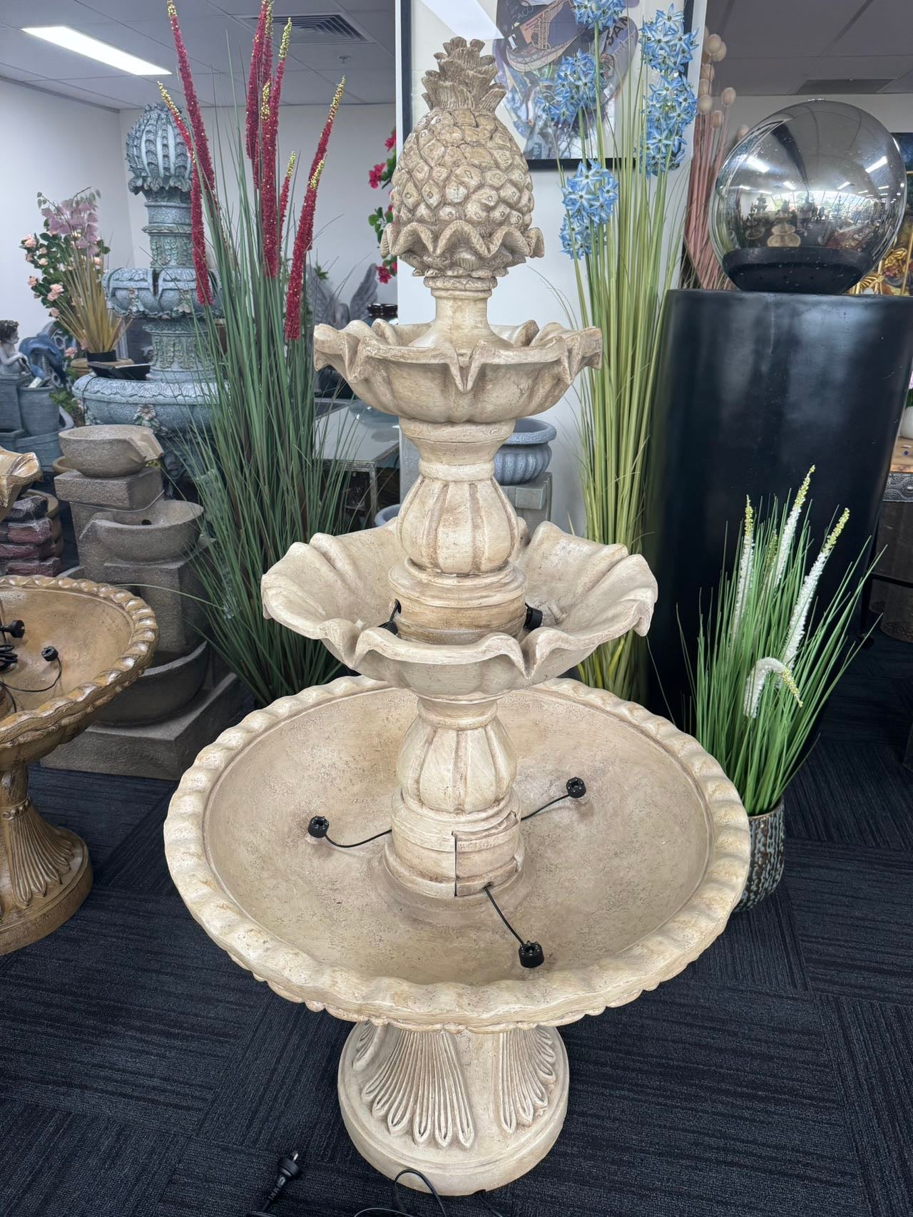 Murcia Stone Effect 5-Tier Electric Powered Tiered Water Fountain
