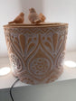 Balanegra Ceramic Water Feature in Clay Terracotta Earthy Colours with 3 Birds