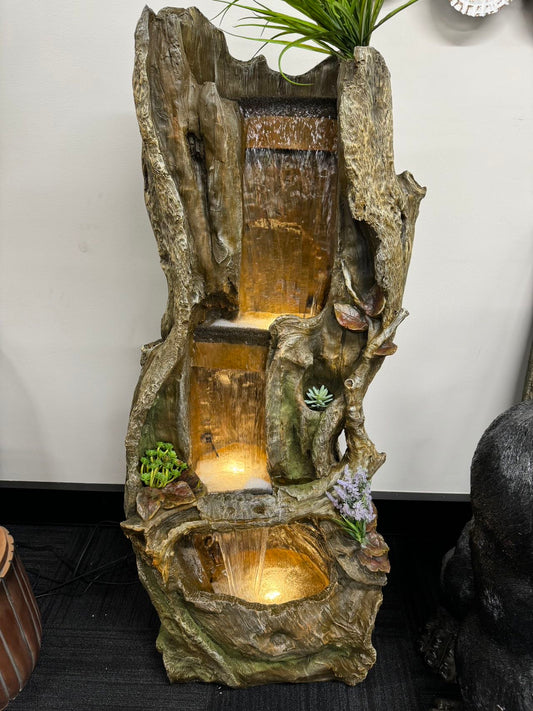 Forrester Waterfall Nature Fountain Hollow Tree Water Feature