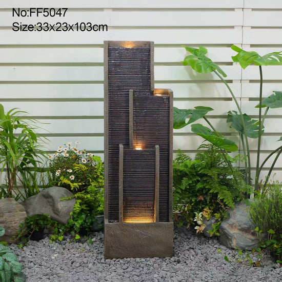 Abruzzo Multi Curtains Water Feature 1.03 Meter Tall Indoor & Outdoor Fountain