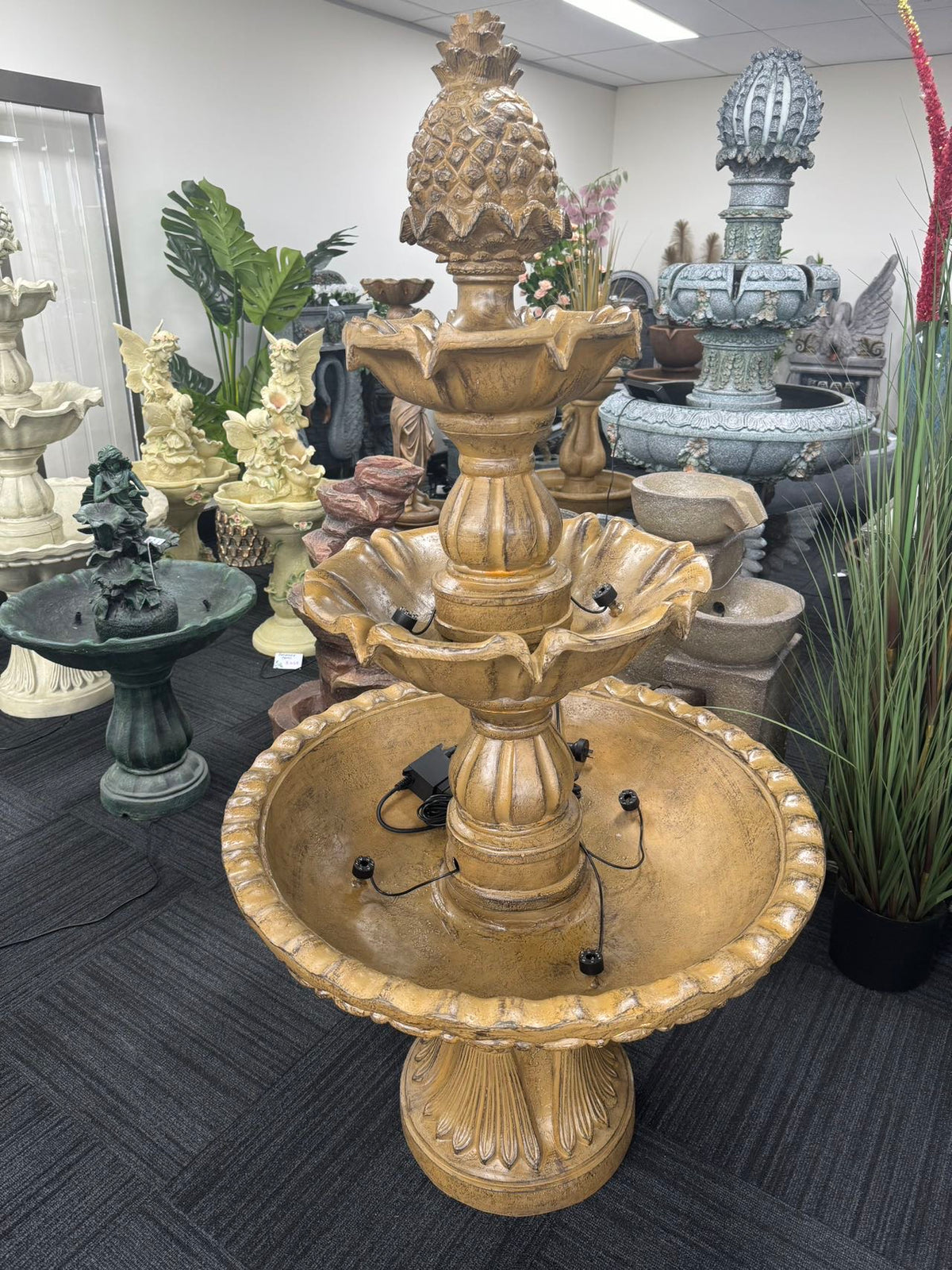Canaria Stone Effect 3-Tier Electric Powered Tiered Water Fountain