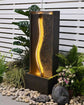 Maui Lights & Water Combo Natural Wall Water Feature Sublime Design