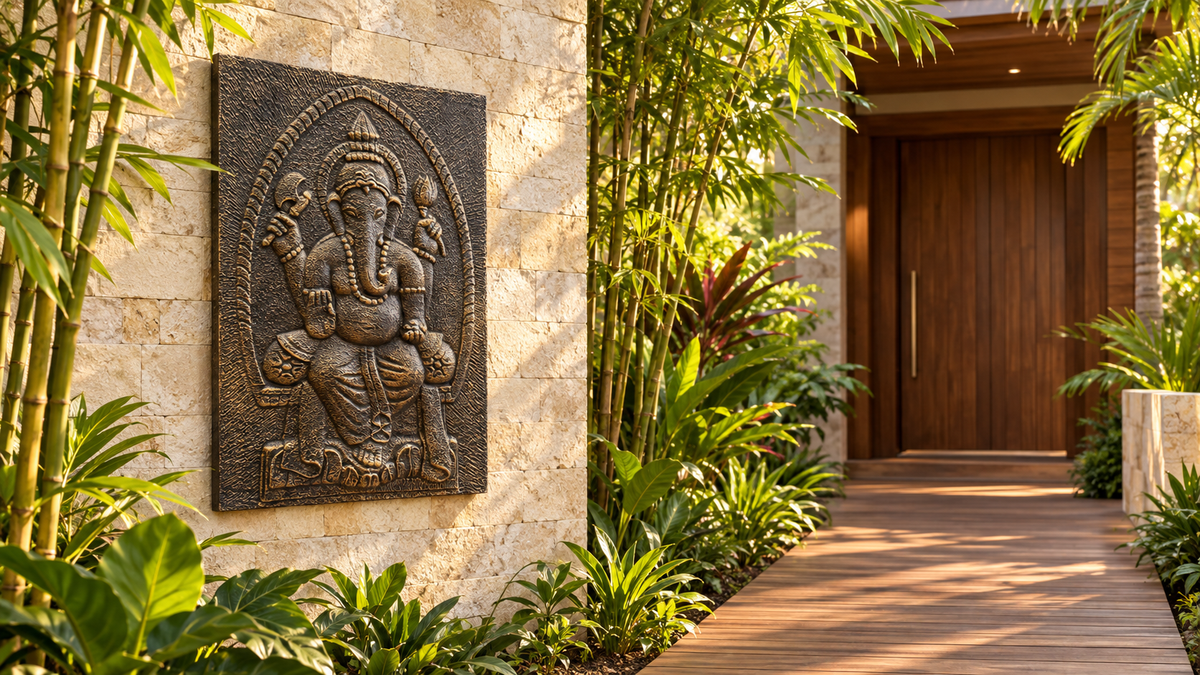 Vighnaharta – Ganesh Relief Wall Art | Fibre Cement | Outdoor