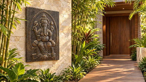 Vighnaharta – Ganesh Relief Wall Art | Fibre Cement | Outdoor