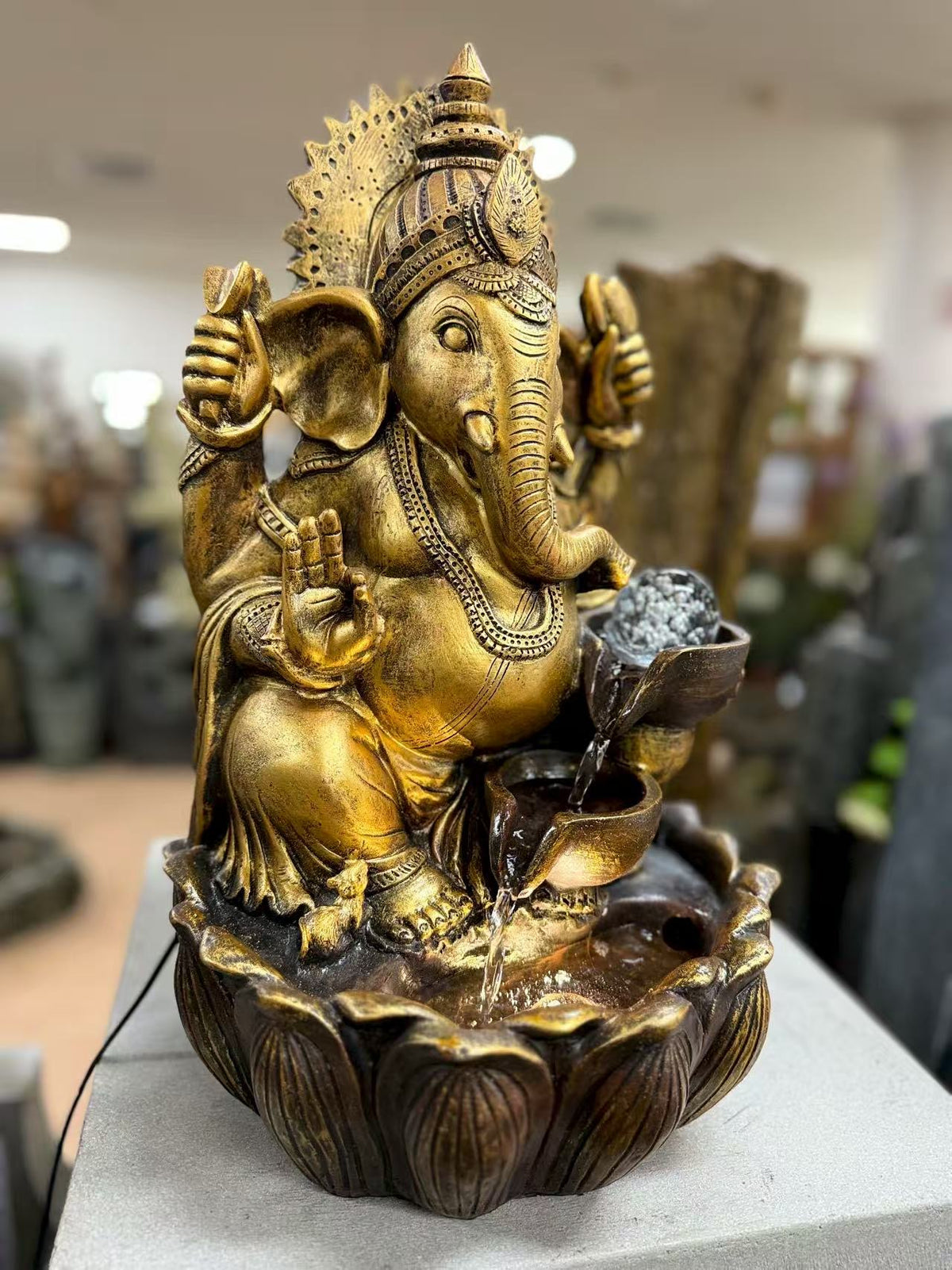 Prosperity Ganesh Tabletop Water Feature 