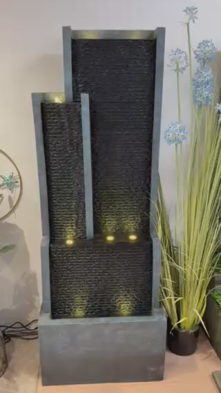 Empire Large Multi Drop Water Feature 1.8 Meter Tall Indoor & Outdoor Fountain