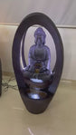 Protection Buddha Water Feature 1.18 Meter Tall Grey Sandstone Finish