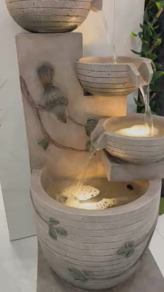 Salobrena Bird Multi Drop Water Feature