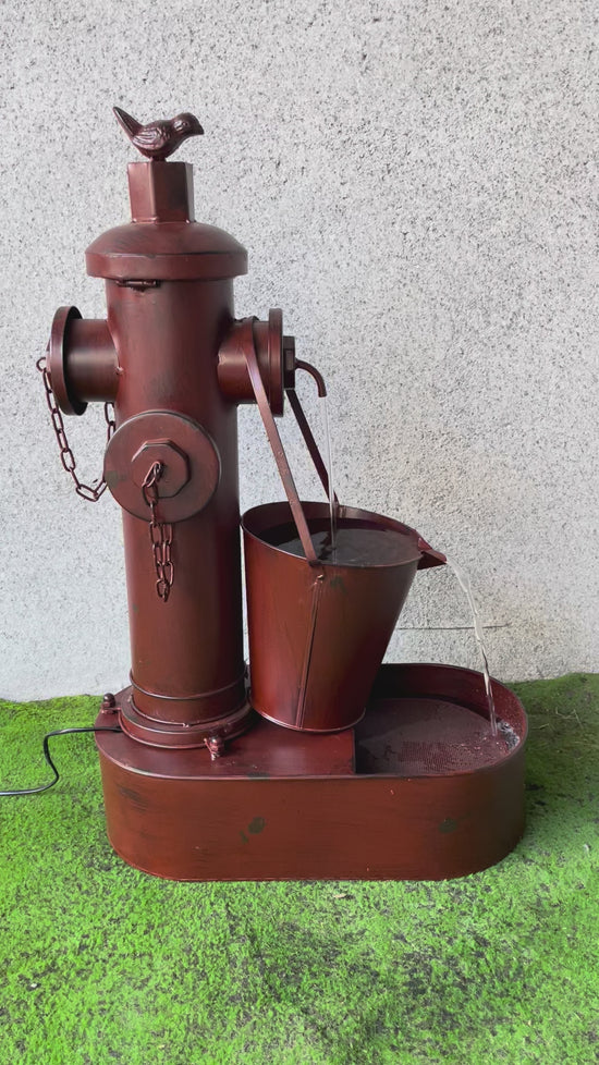 Sapeur Red Metal Water Feature