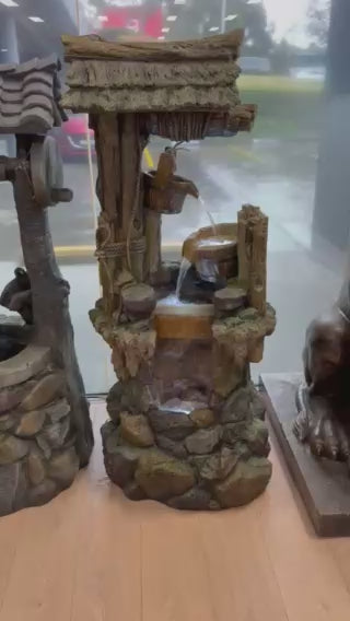Aspiration Wishing Well Fountain with Water Drop Unique Feature & Sound