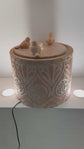 Balanegra Ceramic Water Feature in Clay Terracotta Earthy Colours with 3 Birds
