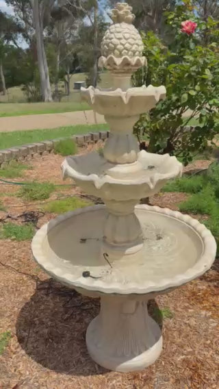 Estepona 3-Tier Solar or Electric Water Fountain
