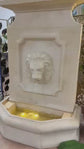 Cesare Large Lion Water Wall Sandstone Cement Fibre Tall Fountain