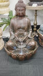 Courage Buddha Tabletop  Water Feature 90cm Tall Outdoor Fountain Unique Colour