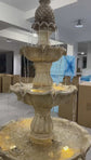 Amadora Ivory Stone Effect 5-Tier Electric Powered Tiered Water Fountain