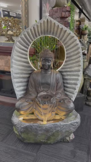 Bliss Masterpiece Buddha Water Feature with Rain Effect