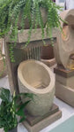 Liguria sandstone colour built-in planter atop
