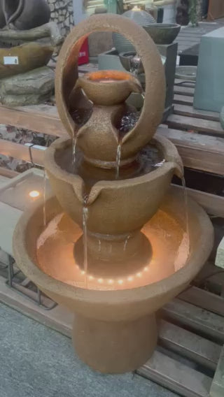 San Matteo Traditional Spanish Stone Heritage Multi Layered Fountain