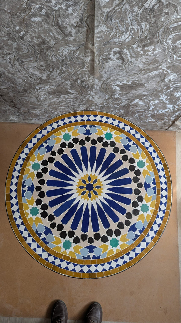 Handmade Moroccan Zellige Mosaic Table — MT0011