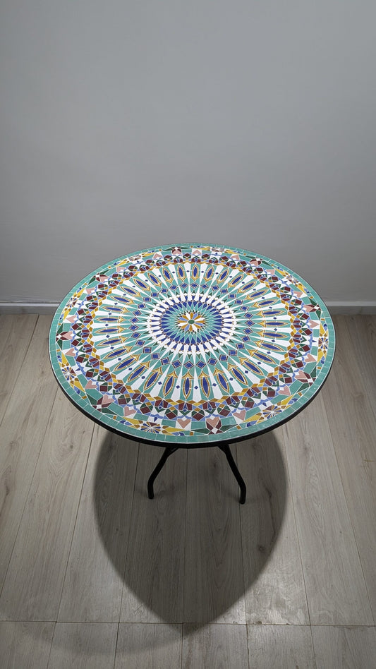 Handmade Moroccan Zellige Mosaic Table — MT0012