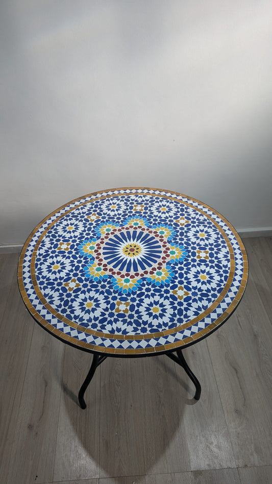 Handmade Moroccan Zellige Mosaic Table — MT0015