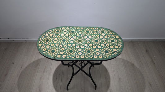 Handmade Moroccan Zellige Mosaic Table — MT0016