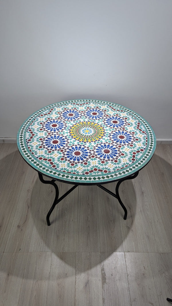 Handmade Moroccan Zellige Mosaic Table — MT0006