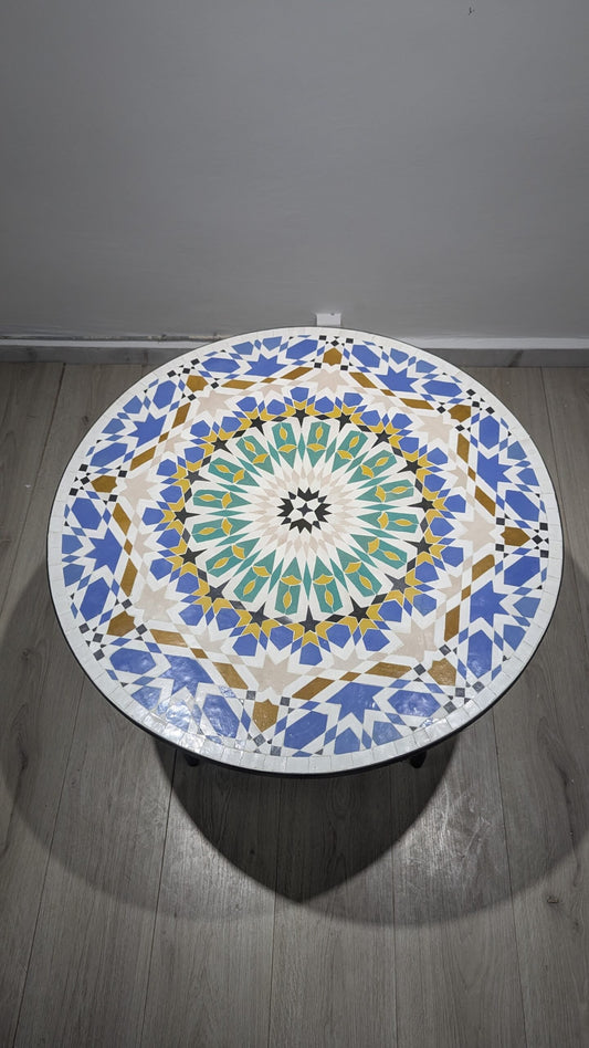 Handmade Moroccan Zellige Mosaic Table — MT0010