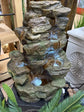 Waitomo Cascading Rock Fountain Lights Pump Sound
