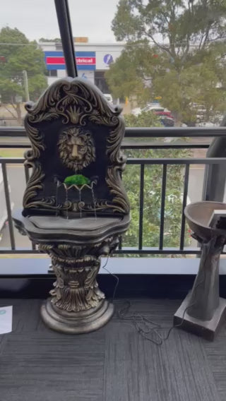 GRACEFUL Lion Water Wall Solar Fountain In-house Design Oct 2022