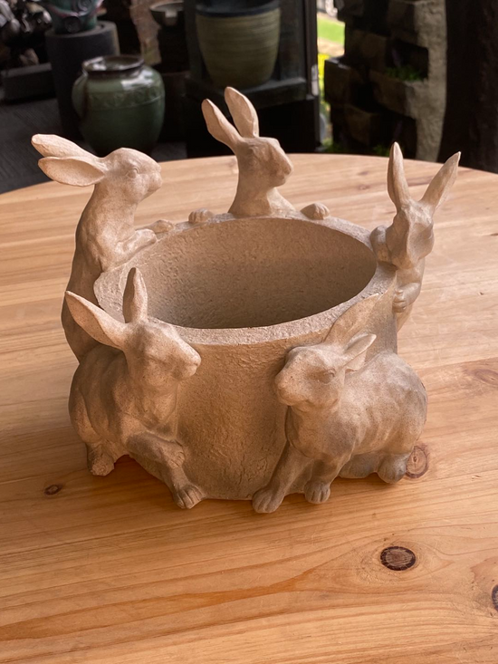 Amigas Bunny Party Planter - Candle Holder & Ornament