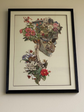 Skull with Garland Collage Art with Black PS Frame