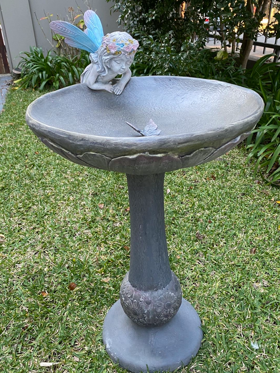 HADA Bird Bath Fairy with Butterfly