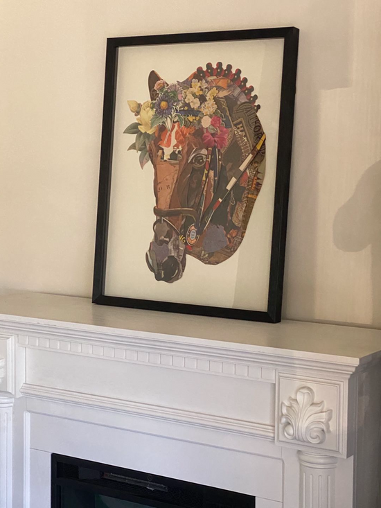 Horse Head with Black PS Frame