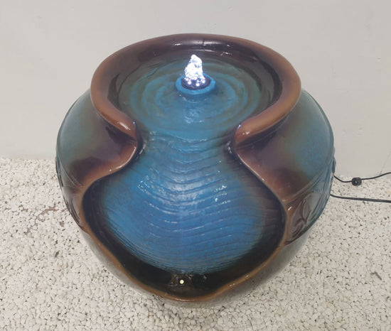 Azzura Italian Blue Water Feature - Exclusive Fandango Design