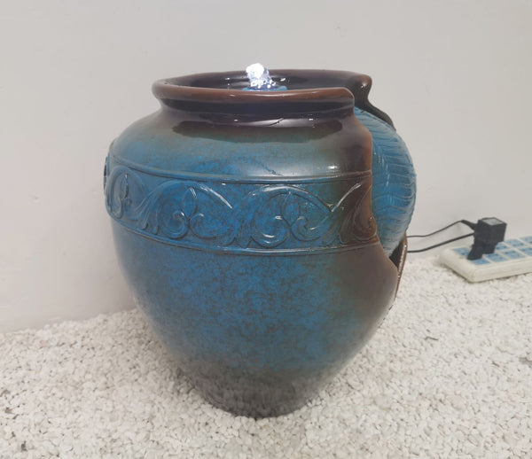 Azzura Italian Blue Water Feature - Exclusive Fandango Design