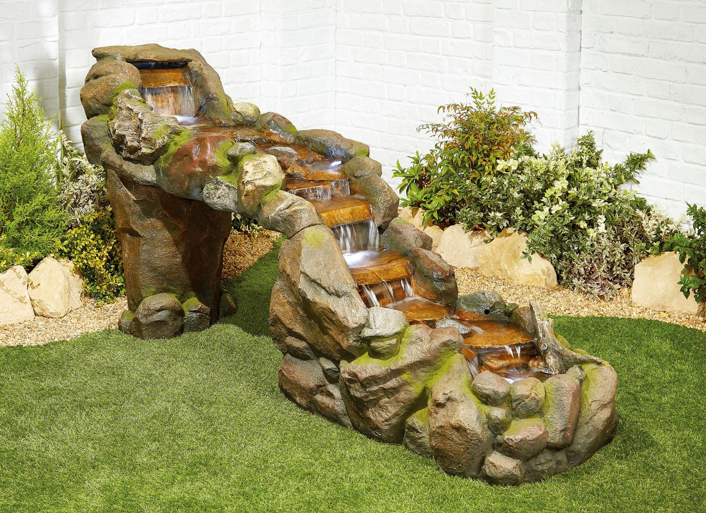 Amazonia Rock River Fountain - Large Water Feature 200cm | Electric Pump Included