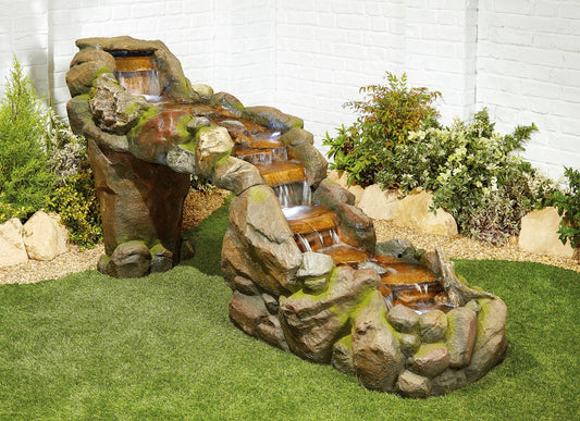Amazonia Rock River Fountain - Large Water Feature 200cm | Electric Pump Included