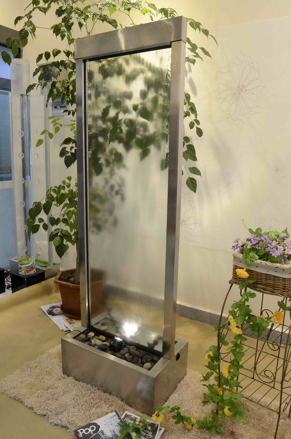 Carthage Glass Stainless Steel Fountain