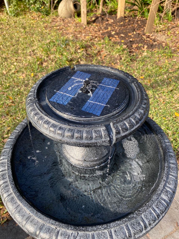 Elegancia Solar Bird Bath Fountain 