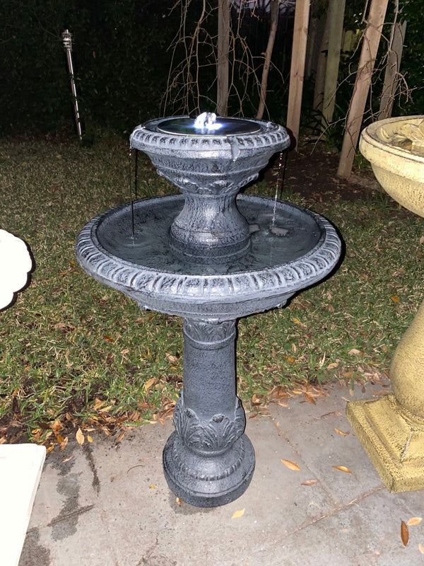 Elegancia Solar Bird Bath Fountain 