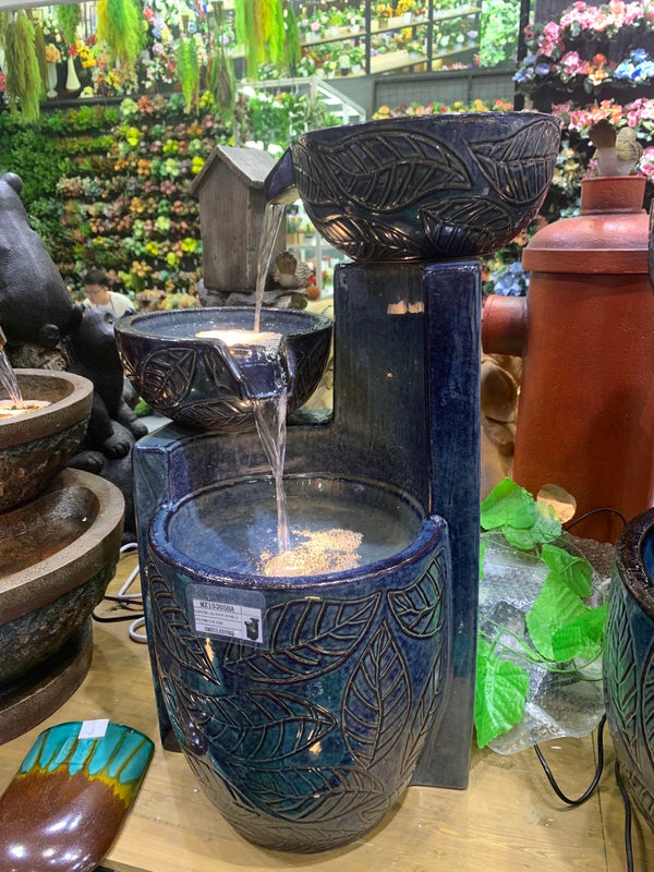 Rio Azul Glazed Ceramic Fountain